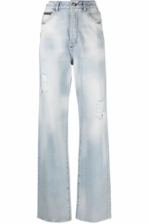 Philipp Plein Palazzo-cut high-waist jeans