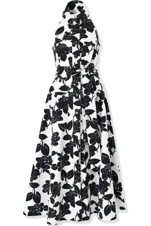 Carolina Herrera Floral-print halterneck midi dress