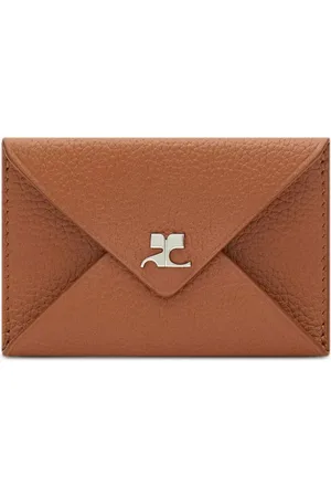 Courrèges Logo-plaque leather cardholder