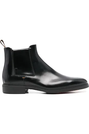 santoni Leather Chelsea boots