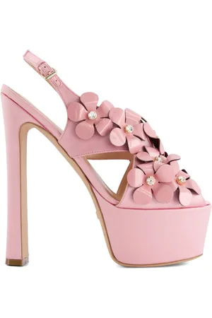 Giambattista Valli Floral-appliqu?? sandals