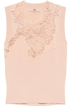 ERMANNO SCERVINO Lace-panelled tank top