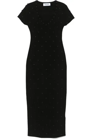 Blugirl Floral-appliqu?? midi dress