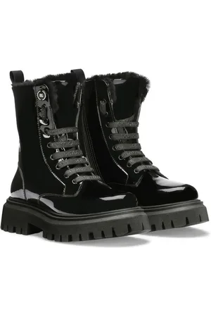 Dolce & Gabbana Patent leather combat boots