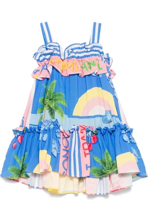 Lapin House Beach-print dress