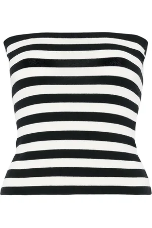 ERIC BOMPARD Striped strapless top