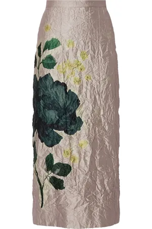 Erdem Textured midi skirt