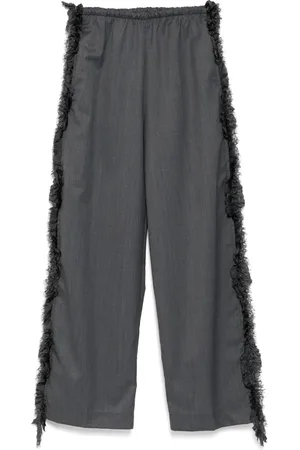 JNBY Side-detailed straight trousers