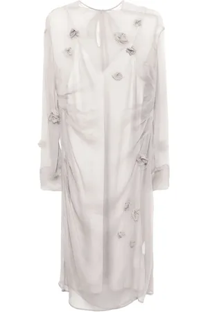 JNBY Rounded collar silk dress