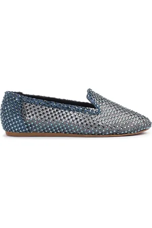 LE SILLA Gilda crystal-embellished ballerina shoes