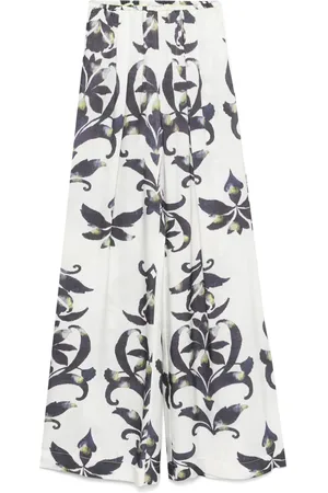 FORTE FORTE Geometric-print trousers