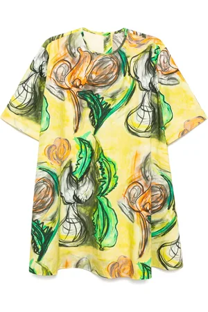 JNBY Plant-printed Oversize dress