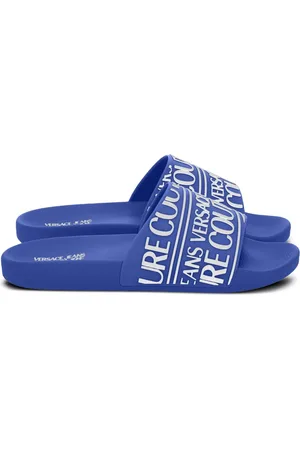 VERSACE Logo-embossed slides
