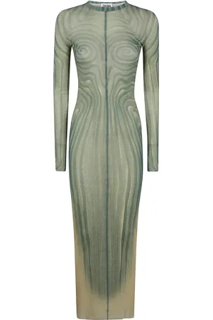 Jean Paul Gaultier Spiral-print maxi dress