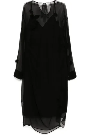 JNBY Rounded collar silk dress