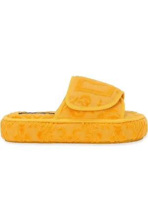 Dolce & Gabbana Logo-embroidered slippers