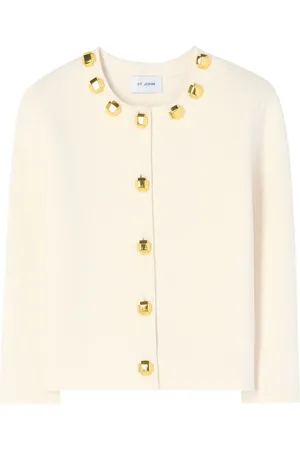 ST. JOHN Studded cardigan