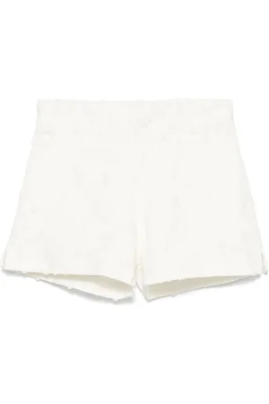 MISS GRANT Distressed-effect denim shorts