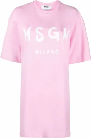 Msgm Logo-print cotton T-shirt dress