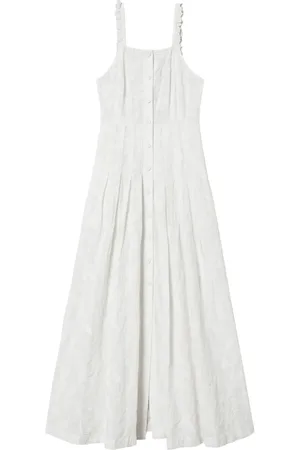 Twin-Set Embroidered muslin maxi dress