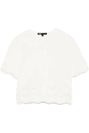 Maje Faux-pearl detailed top