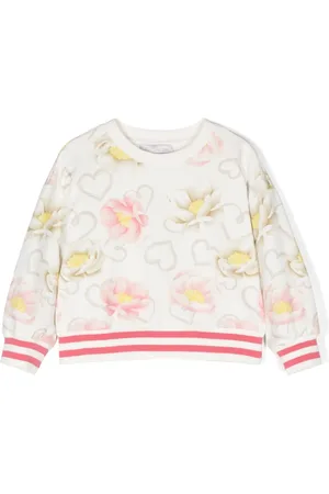 MONNALISA Floral-print cotton sweatshirt
