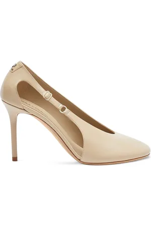 Courrèges 100mm Oblique leather pumps