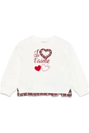 MONNALISA Heart-patch sweatshirt