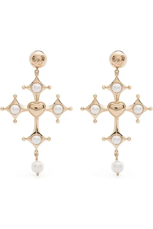 BLUMARINE Cross drop earrings