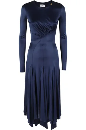 Elisabetta Franchi Draped-detailing midi dress