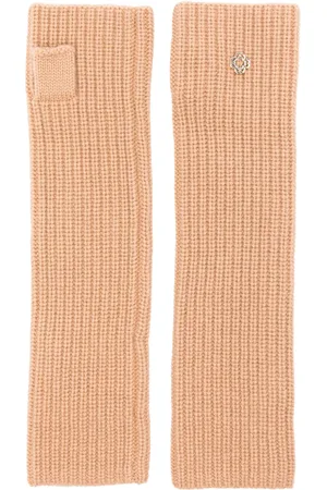 Maje Logo-applique mittens