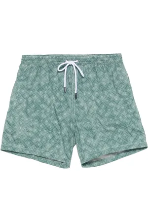 BARBA Graphic-print swim shorts