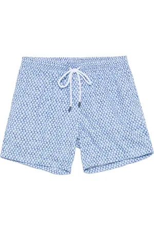 BARBA Floral-print swim shorts