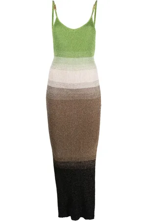 GCDS Ribbed-knit maxi dress