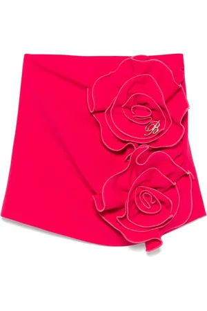 MISS BLUMARINE Floral-appliqu?? skirt