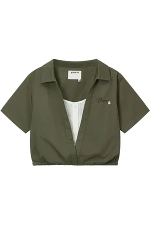 Musium Div. Logo-embroidered shirt