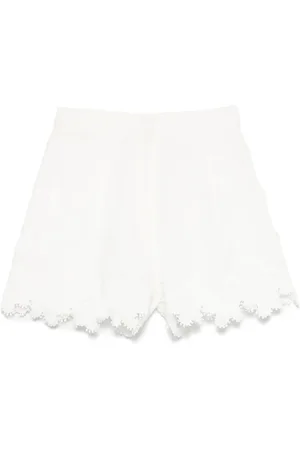Maje Guipure lace-detail shorts