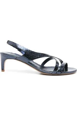 ROBERTO DEL CARLO 60mm snakeskin-effect sandals