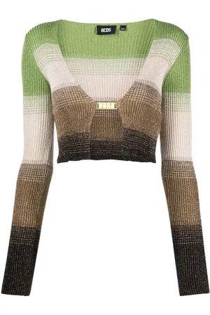 GCDS Degrad??-effect lurex cropped cardigan