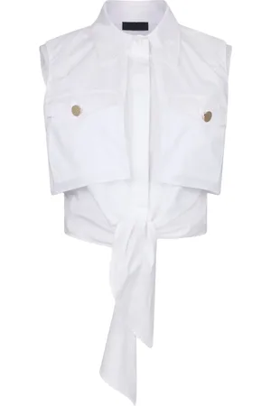 Liu Jo Knot-detail cropped shirt