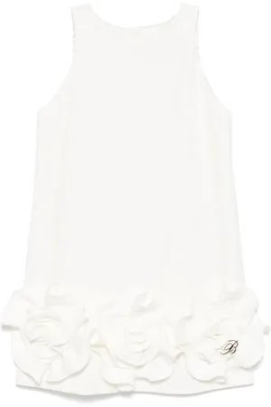 MISS BLUMARINE Floral-appliqu?? dress