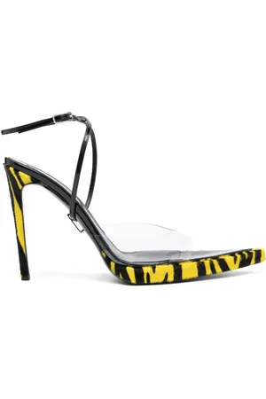 GCDS Zebra Rider 125mm transparent-design sandals