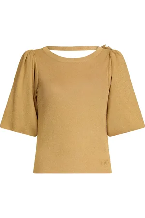Liu Jo Puff-sleeve metallic top