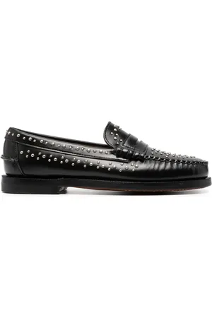 SEBAGO Stud-embellished leather loafers