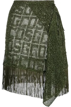 GCDS Fringe-detail macram?? skirt