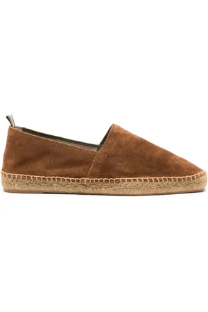 CASTA Braided-raffia suede espadrilles