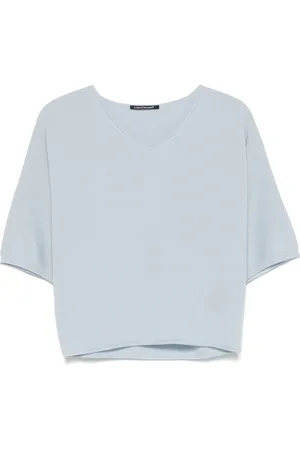 Luisa Cerano V-neck fine-knit top