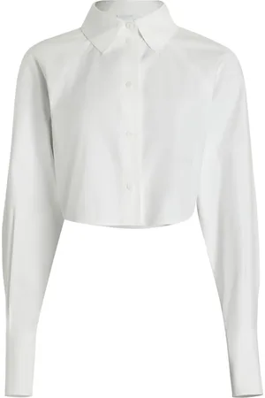 Patou Organic-cotton cropped shirt