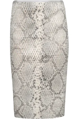 Alexander Wang Snake-print pencil skirt