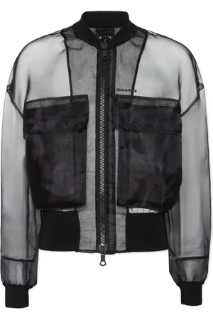 Dsquared2 Semi-sheer bomber jacket